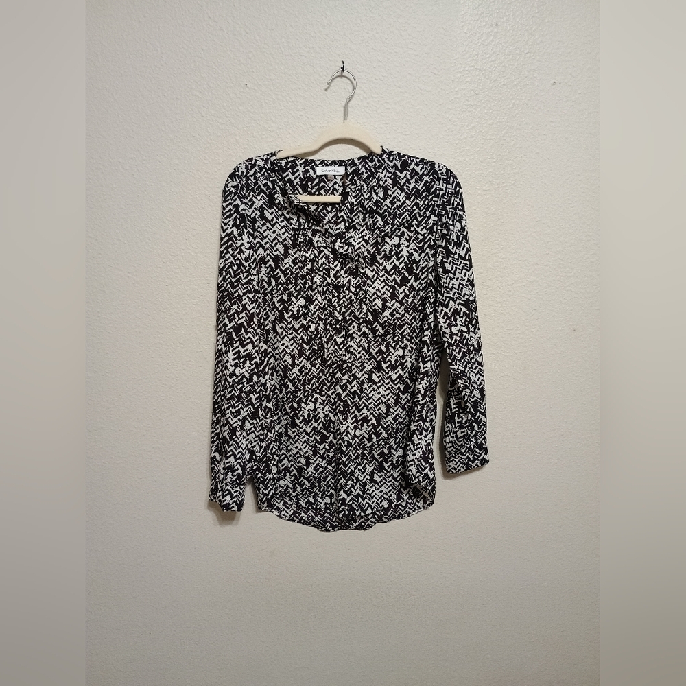 Calvin Klein Monochrome Patterned Blouse